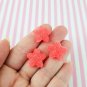 Red Soft Resin Sugared Star Cabs, Gummy Candy Cabochons, Kawaii Fruit Sweets Cabs jocad (6 Pieces)
