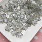 Silver Glitter Resin Star Cabochons, Cute Bling Cabs jocad (8 Pieces)