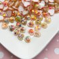 10mm Heart Cabochons with Star Glitter, Resin Heart Cabs jocad (15 Pieces)