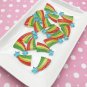 Glittery Rainbow Shooting Star Cabochons, Flat-backed Sweet Kawaii Cabs jocad (4 Pieces)