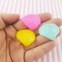 Assorted Pastel Iridescent foil Seashell Cabochons, Glitter Seashells jocad (8 Pieces)