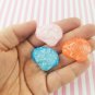 Assorted Pastel Iridescent foil Seashell Cabochons, Glitter Seashells jocad (8 Pieces)