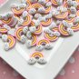 Pastel Rainbow Cloud Cabochons, Rainbow Cabs, Flat-backed Sweet Kawaii Cabs jocad (6 Pieces)