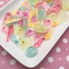 Assorted Pastel Glitter Foil Seashell Cabochons, Glitter Seashells jocad (8 Pieces)