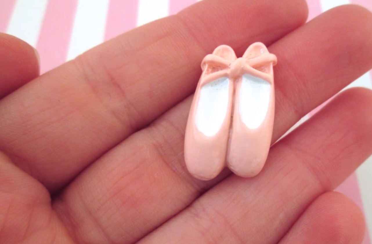 Pink Ballet Flats Resin Cabochons Ballet Shoes Ballet Pointe Shoes jocad (6 Pieces)