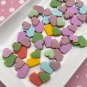 Assorted Color Geometric flat-backed Heart Cabs, Heart cab jocad (8 Pieces)