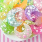 Iridescent Resin Moon with Stars Cabochons jocad (5 Pieces)