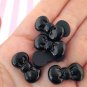 Black Bow Resin Cabochons, Cute Flat Backed Cabs jocad (10 Pieces)