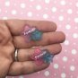 Fairy Kei Forever Star Cabochons, Cute Two Tone Cabs jocad (3 Pieces)