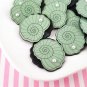 Flatbacked Pastel Seashell Cabochons with attached Pearl, Resin Flat Sea Shells jocad (4 Pieces)