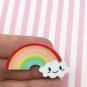 Rainbow Cloud Cabochons, Sweet Kawaii Cabs jocad (4 Pieces)