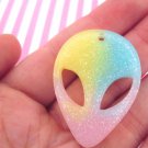 Pastel Glitter Fairy Kei Area 51 Alien Head Cabochon Pendants jocad (3 Pieces) Pastel Glitter Fairy Kei Area 51 Alien Head Cabochon Pendants jocad (3 Pieces)