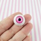 Pink Large Doll Eye Cabochons, 20x10mm, Super Realistic Cabs, Eyeball cabs jocad (6 Pieces)
