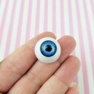 Blue Large Doll Eye Cabochons, 20x10mm, Super Realistic Cabs, Eyeball cabs jocad (6 Pieces)