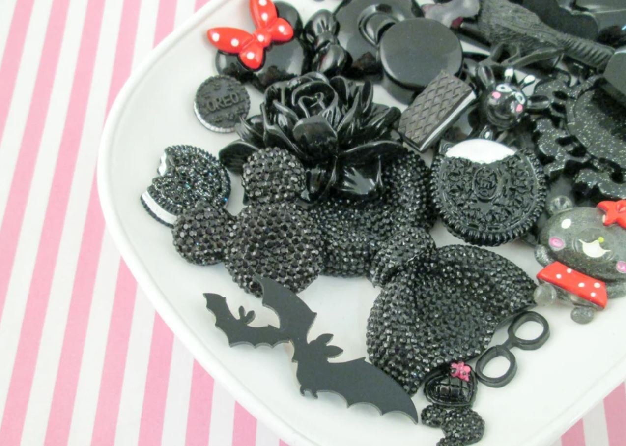 Black Assorted Cabochons Mix jocad (10 Pieces)