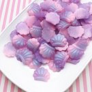 Blue Purple Pink Glitter Mermaid Seashell Cabochons, Glitter jocad (6 Pieces)