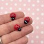 Cute Domed 10x13mm Ladybug Cabochons, Perfect for Spring jocad (6 Pieces)