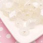 White Seashell Cabochons with Pearls Inside, Open Glittery Sea Shells Cabs jocad (3 Pieces)