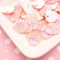 Pastel Pink Glitter Pastel Octopus Cabochons, Nautical cabochons, Octopi Cabs jocad (6 Pieces)