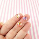 10mm Clear Heart Cabochons with Star Glitter, Valentines Day Resin jocad (15 Pieces)