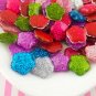 Assorted Glitter Resin Flower Cabochons, Cute Bling Cabs jocad (8 Pieces)