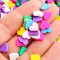 Polymer Clay Assorted Heart slices, Heart Nail Art Slices, Miniature Heart jocad (Bag: 30 Grams)
