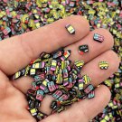 Cute Back to School Sprinkle Mix, School Bus, Polymer Faux jocad (Container: Approx. 4-5 Grams)