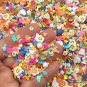 90's NOTEBOOK Bright Non Edible Polymer Clay Fake Sprinkles with White Hearts (Bag: 15 Grams)