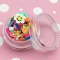 90's NOTEBOOK Bright Non Edible Polymer Clay Fake Sprinkles with White Hearts (Bag: 15 Grams)