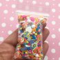 90's NOTEBOOK Bright Non Edible Polymer Clay Fake Sprinkles with White Hearts (Bag: 15 Grams)