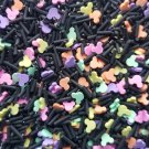 Dark Side Of The Mouse, Black with Pastel Mouse Ears,Polymer Clay Fake Sprinkles  (Bag: 15 Grams)
