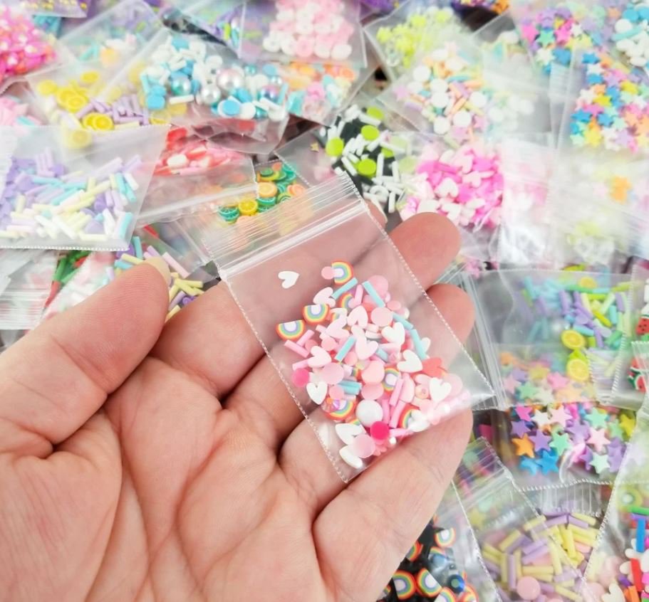 Variety Fake Polymer Clay Sprinkle Sets, Assorted Polymer Clay Sprinkles, Glitters  (Bag: 5)