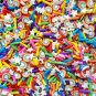 90's Child Bright Rainbow Polymer Clay Fake Sprinkles with White Star Sprinkles (Bag: 15 Grams)