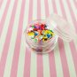 90's Child Bright Rainbow Polymer Clay Fake Sprinkles with White Star Sprinkles (Bag: 15 Grams)