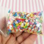 90's Child Bright Rainbow Polymer Clay Fake Sprinkles with White Star Sprinkles (Bag: 15 Grams)