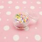 3mm Mini Pastel Rainbow Polymer Clay Round Confetti Sprinkles, Fake Sprinkles (Bag: 15 Grams)
