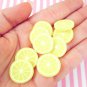 Large Polymer Clay Lemon Fruit Slices, Faux Fruit, Miniature Fruit (10 Pieces)