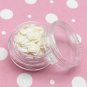 Gradient White Polymer Clay Heart Sprinkles, Fake Sprinkle Nail Slices (Bag: 15 Grams)