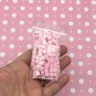 Polymer Clay Pink Strawberry Marble Cheesecake Bites, Cake Chunks, Dessert Cubes (Bag: 30 Grams)