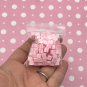 Polymer Clay Pink Strawberry Marble Cheesecake Bites, Cake Chunks, Dessert Cubes (Bag: 30 Grams)