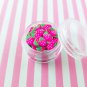 Polymer Clay Pink Strawberry Fruit Slices, Nail Art Slices, Faux (Bag: 15 Grams)