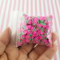 Polymer Clay Pink Strawberry Fruit Slices, Nail Art Slices, Faux (Bag: 15 Grams)