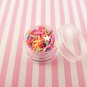 RAINBOW ROAD MIX Bright Rainbow Polymer Clay Fake Sprinkles with White Stars (Bag: 15 Grams)