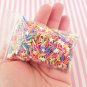 RAINBOW ROAD MIX Bright Rainbow Polymer Clay Fake Sprinkles with White Stars (Bag: 15 Grams)