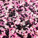 Rebel Girl, Pink and Black Mix Polymer Clay Fake Sprinkles (Bag: 15 Grams) Rebel Girl, Pink and Black Mix Polymer Clay Fake Sprinkles (Bag: 15 Grams)