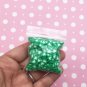 Gradient Grass Green Polymer Clay Heart Sprinkles, NON EDIBLE (Bag: 15 Grams)