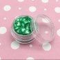 Gradient Grass Green Polymer Clay Heart Sprinkles, NON EDIBLE (Bag: 15 Grams)