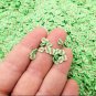 Small Green Conversation Heart Mix Polymer Clay Valentine Heart slices (Bag: 15 Grams)