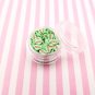 Small Green Conversation Heart Mix Polymer Clay Valentine Heart slices (Bag: 15 Grams)