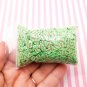 Small Green Conversation Heart Mix Polymer Clay Valentine Heart slices (Bag: 15 Grams)